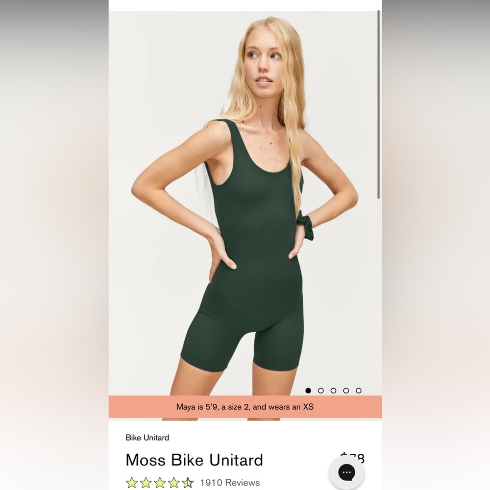 Girlfriend Collective Moss Bike Unitard